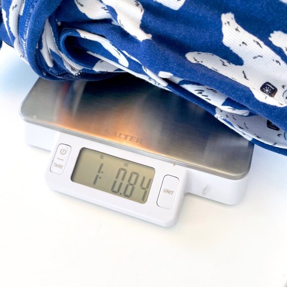 Hanna Andersson Adult Blue Yeti Pajama Set, Size Small - Picture 6 of 6